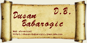 Dušan Babarogić vizit kartica